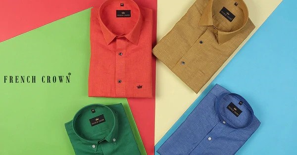 French Crown Men's Linen Shirts 